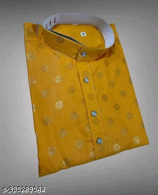 Kurta for Men (Yellow, XXL)