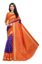 Art Silk Bandhani Saree for Women 
