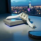 Silicone Strap Square Analog Watch for Men 