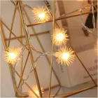 16 LEDs 2.5 m Yellow Snow Ball Fairy Light 