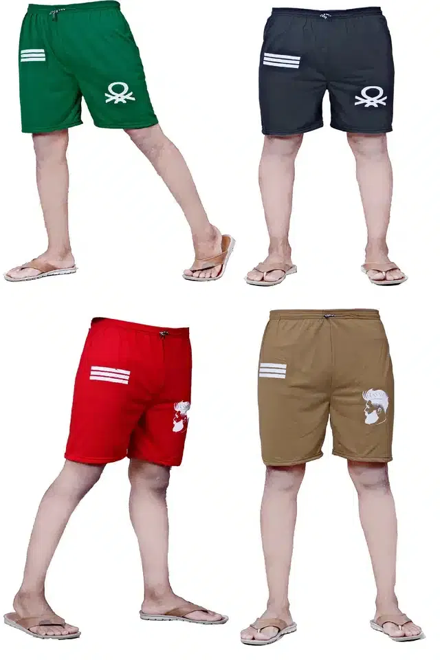 Printed Shorts for Boys (Pack of 4) (Multicolor, 5-6 Years)
