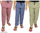 Cotton Trousers for Mens (Multicolor, M) (Pack of 3)
