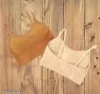 Cotton Bra for Women, Cream & Beige, Pack of 2 