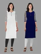 Crepe Solid Kurtis for Women 