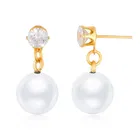 Vighnaharta Fancy Wear Cz Alloy White Drop Earring 