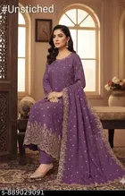 Embroidered Pakistani Suits Semi-Stitched Suits 