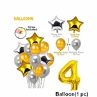 4th Happy Birthday Balloon DecorationWhite,Set Of 1