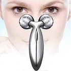 Manual 3D Massager Roller for face and body, Relaxation Silver 3D Massager, 360 Rotate Face Massager, Home Spa Massager (Pack of 1)