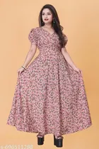Maxi Floral Printed One Piece Dress 