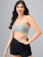 Cotton Blend Solid Lingerie Set for Women 