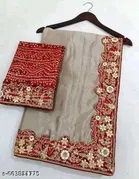 Art Silk Striped Saree For Women, Maroon