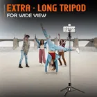 TecMarx Halo Stick Tripod With Wireless Remote 5ft Extendable, 360° Rotatable & Selfie Flash