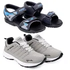 Combo of Sports Shoes with Sandals for Men (Multicolor, 6) (Set of 2)