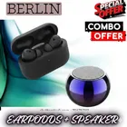 Wireless Bluetooth Speaker + Earbuds With Charging Case, 5.4 Bluetooth Version ,BLACK, 