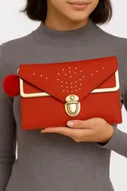 PU Solid Clutch for Women