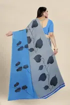 SVB जॉर्जेट साड़ी विद ब्लाउज फॉर विमेंस 