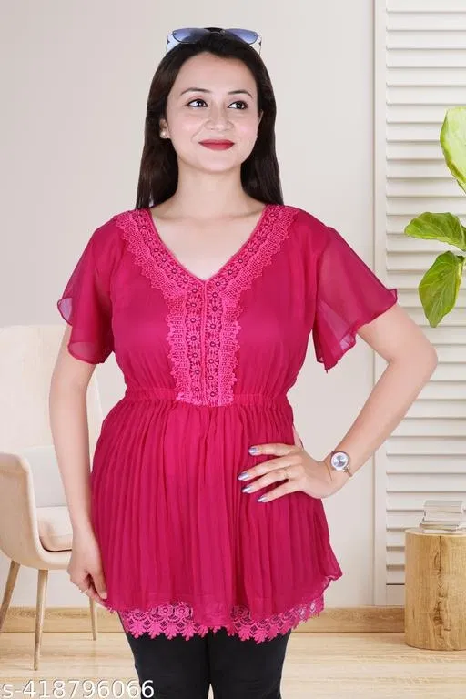 Short Western Dress for Women (Pink, XS)
