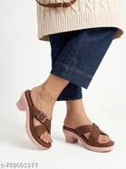 Shoetopia Solid Heel Sandals 