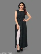 Poly Crepe Printed Kurti for Women 