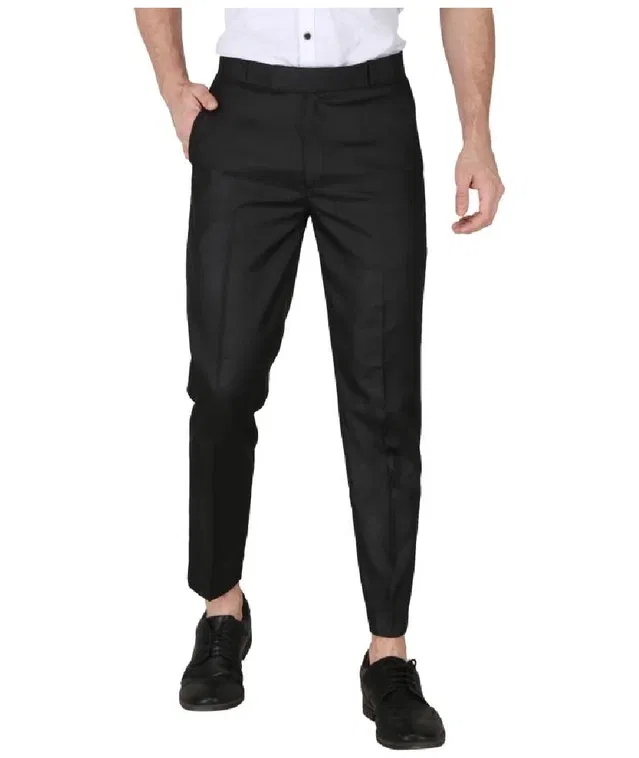 Viscose Rayon Trouser for Men (Black, 28)