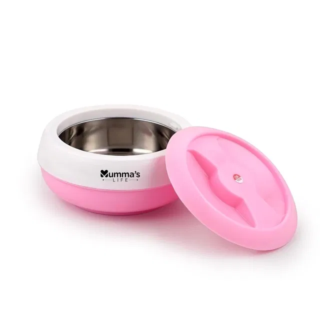 Mumma's Life Trendy Stainless Steel Casserole, Pink [800 ml]