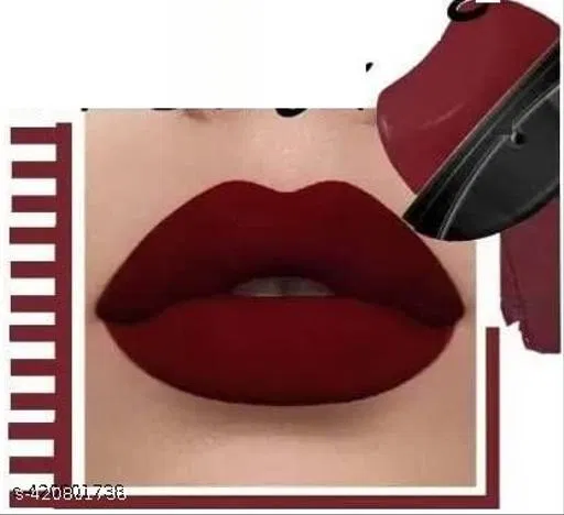 Apple Shape Long Lasting Waterproof Matte Lipsticks (Maroon, Pack of 2)