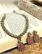 Handicraft Premium Quality Kundan Jewellery Set for Women, Pink