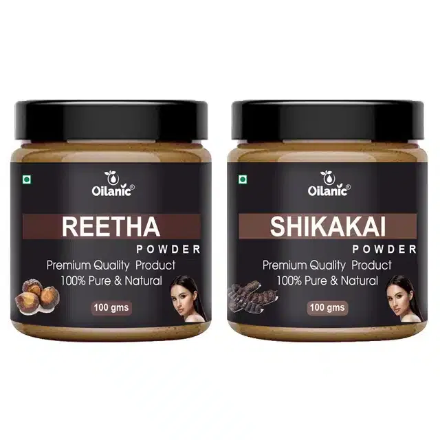 Natural Reetha & Shikakai Powder for Skin & Hair (Pack of 2, 100 g)