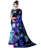 Georgette Floral Print Saree for Women 