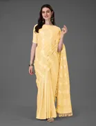 Cotton Embroidery Saree for Women 