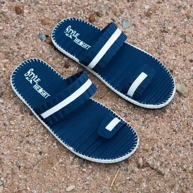 Style Height Synthetic Airmix Men's Slipper (Blue, 7) (BM237)