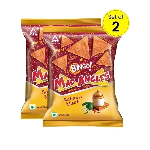 बिंगो मैड एंगल्स अचारी मस्ती नमकीन 2X64 g (सेट ऑफ़ 2)