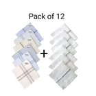 Cotton Blend Handkerchief for Men (Multicolor, Pack of 12)