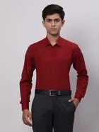 Full Sleeves Solid Shirt for Men (Red, 40)