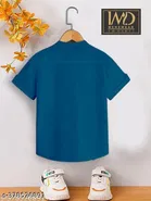 Solid Cotton Blend Mandarin Neck T-Shirt for Boys 