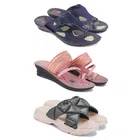 Combo of Slippers with Heels & Sliders for Women 