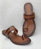 Zakozee Kolhapuri Flats for Women (Brown, 6)