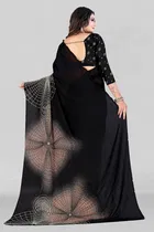 Georgette Printed Saree for Women 