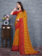 Georgette Printed Saree for Women 
