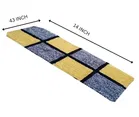 Alaqsa Checks Bed runner 15x47inch Yellow Pack of 1