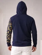 Hooded Printed Cotton Blend T-shirt for Men 