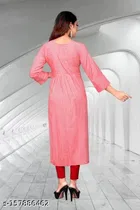 Rayon Slub Printed Kurti for Women 