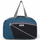 Polyester Durable Adjustable Strap Travel Duffel Bag (Teal & Black, 20x12x9.5 inches) (40 L)