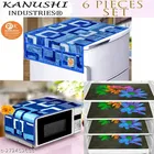 KANUSHI Industries® 1 Pc Microwave/Oven Top Cover + 1 Pc Fridge/Refrigerator Top Cover + 4 Fridge Mate 