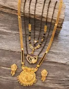 Combo of 4 Pcs Mangalsutras with Earrings Set for Women 