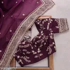 Georgette Saree for Women, Purple 