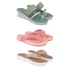 Combo of Heels with Slippers for Women 