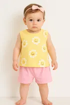 Cotton Printed Clothings Set for Girls 