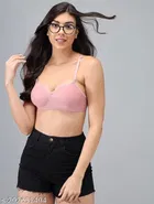 Cotton Blend Solid Lingerie Set for Women 