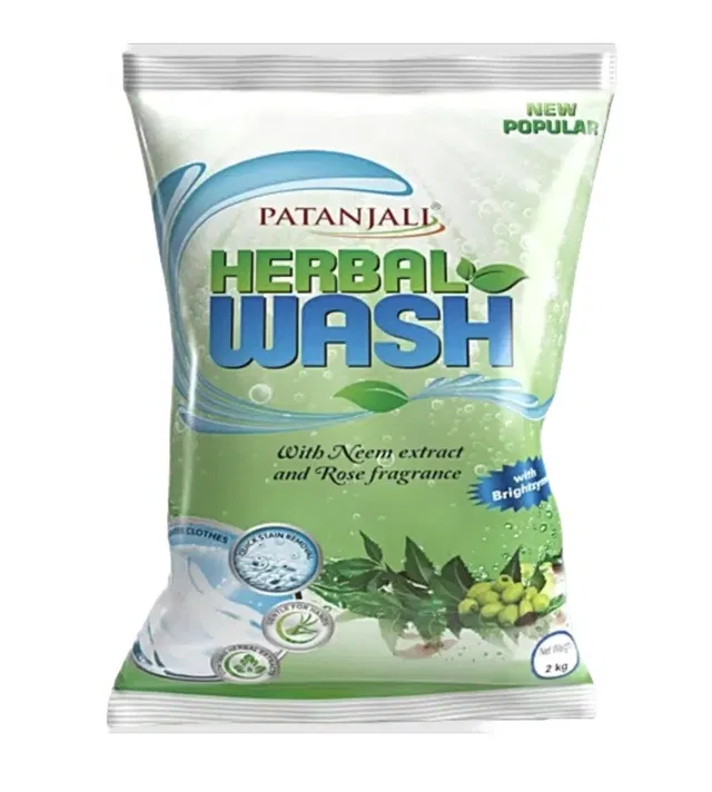 पतंजलि हर्बल वॉश डिटर्जेंट पाउडर 2 kg (पाउच)